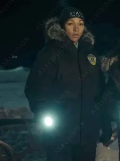 Asal Vision Cotton Jackets | True Detective Season 4 Evangeline Navarro Parka Jacket Black