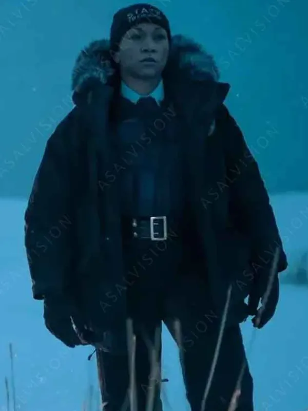 Asal Vision Cotton Jackets | True Detective Season 4 Evangeline Navarro Parka Jacket Black