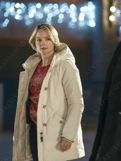 Asal Vision Cotton Jackets | Women Coats | True Detective Season 4 Liz Danvers Hooded Jacket White