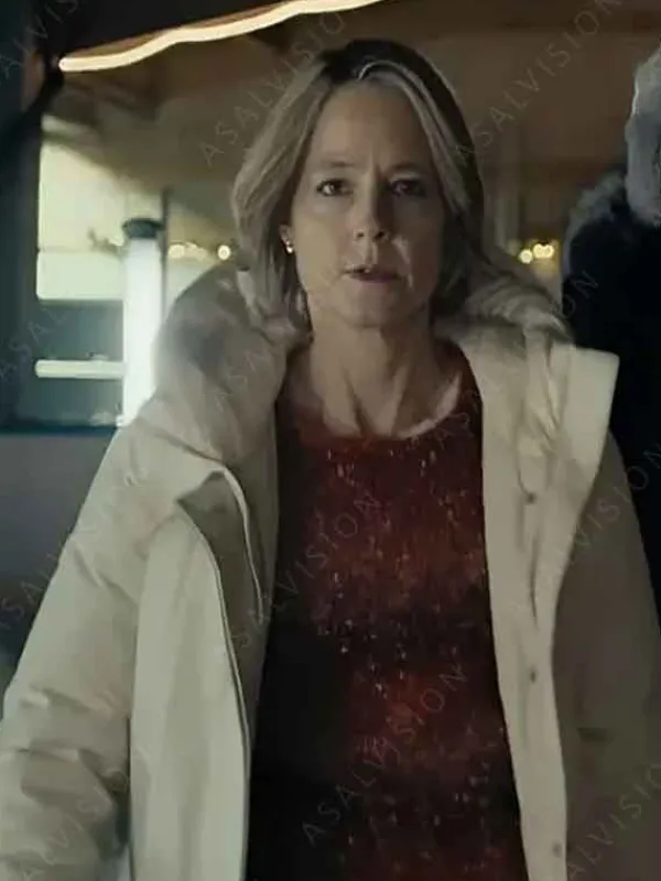 Asal Vision Cotton Jackets | Women Coats | True Detective Season 4 Liz Danvers Hooded Jacket White