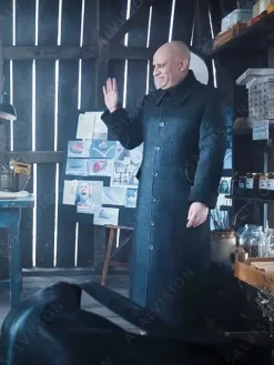 Asal Vision Men Coats | Uncle Fester Wednesday Coat Black