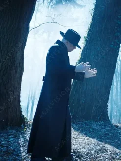 Asal Vision Men Coats | Uncle Fester Wednesday Coat Black