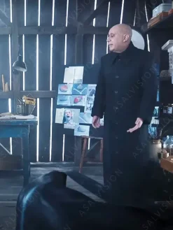 Asal Vision Men Coats | Uncle Fester Wednesday Coat Black