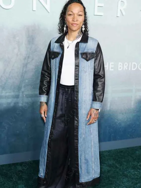 Asal Vision Denim Jackets | Women Coats | Under The Bridge 2024 Kali Reis Long Denim Coat Blue And Black