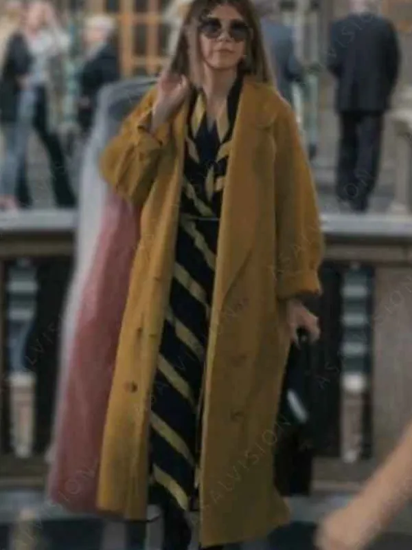 Asal Vision Women Coats | Upgraded Claire DuPont Trench Coat Mustard