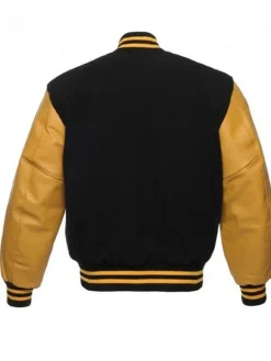 Asal Vision Varsity Jackets | Varsity College Bomber Jacket For Men’s Black & Yellow