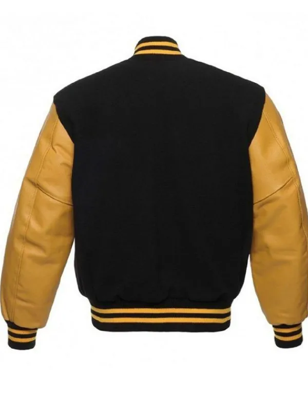 Asal Vision Varsity Jackets | Varsity College Bomber Jacket For Men’s Black & Yellow