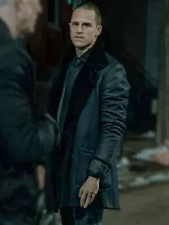 Asal Vision Men Coats | Vic Flynn Power Book IV Shearling Leather Coat Black
