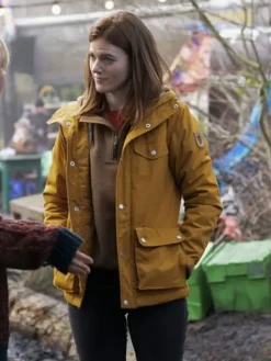 Asal Vision Cotton Jackets | Vigil 2021 Rose Leslie Hooded Jacket Yellow