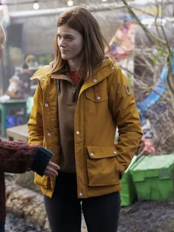 Asal Vision Cotton Jackets | Vigil 2021 Rose Leslie Hooded Jacket Yellow