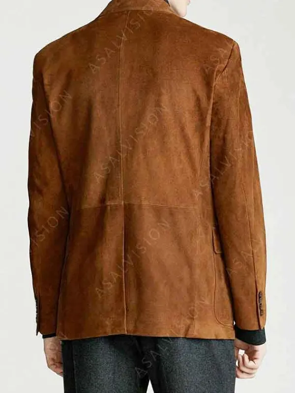Asal Vision Blazers | Brown Jackets | Vintage Suede Leather Blazer Jacket Brown