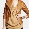 Asal Vision Brown Jackets | Leather Jackets | Virgin River Melinda Monroe Season 4 Brown Leather Jacket Tan Brown
