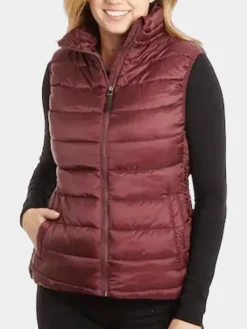 Asal Vision Vests | Virgin River Melinda Monroe Puffer Vest Maroon