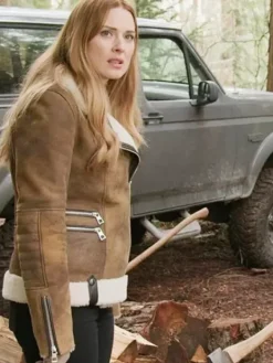 Asal Vision Brown Jackets | Leather Jackets | Virgin River Melinda Monroe Shearling Jacket Brown