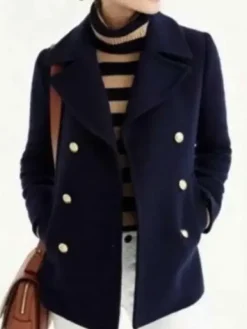 Asal Vision Women Coats | Virgin River Paige Lassiter Wool Peacoat Blue