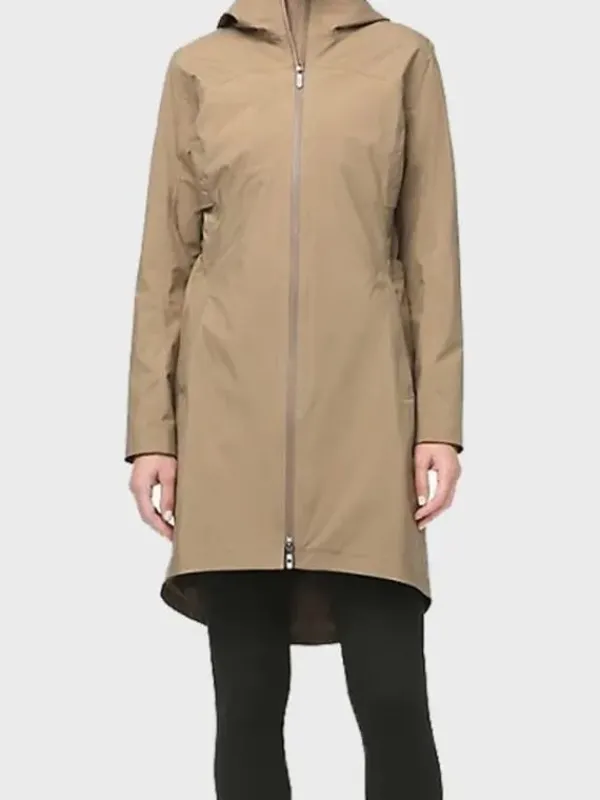Asal Vision Women Coats | Virgin River Season 2 Melinda Monroe Hooded Coat Beige