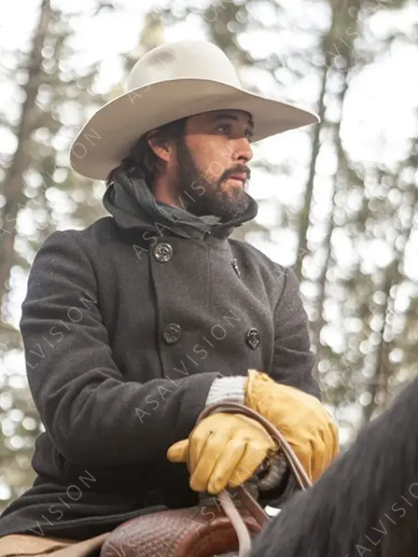 Asal Vision Men Coats | Walker Yellowstone Ryan Bingham Peacoat Black