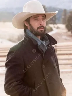 Asal Vision Men Coats | Walker Yellowstone Ryan Bingham Peacoat Black