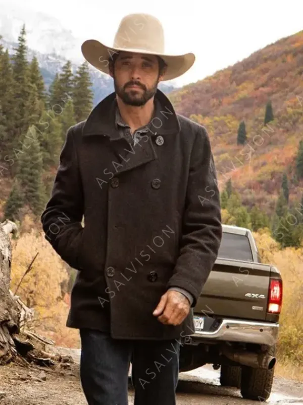 Asal Vision Men Coats | Walker Yellowstone Ryan Bingham Peacoat Black