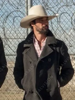 Asal Vision Men Coats | Walker Yellowstone Ryan Bingham Peacoat Black