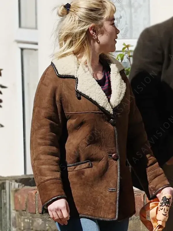 Asal Vision Leather Jackets | We Live in Time Almut Shearling Jacket Brown