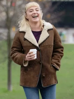 Asal Vision Leather Jackets | We Live in Time Almut Shearling Jacket Brown