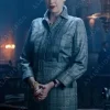 Asal Vision Women Coats | Wednesday Principal Larissa Weems Checked Dress Grey Checked
