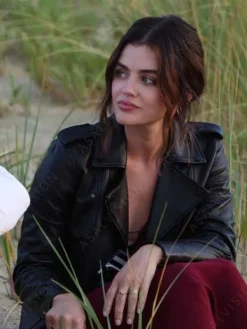 Asal Vision Leather Jackets | Which Brings Me to You 2024 Lucy Hale Leather Jacket Black