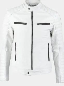 Asal Vision Biker Jackets | Leather Jackets | Biker Leather Jacket White