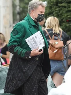 Asal Vision Men Coats | Will Ferrell Spirited Quilted Coat Green And Black
