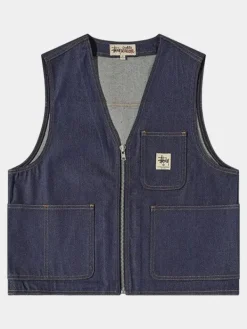 Asal Vision Vests | Will Smith Bel-Air Denim Vest Denim Blue