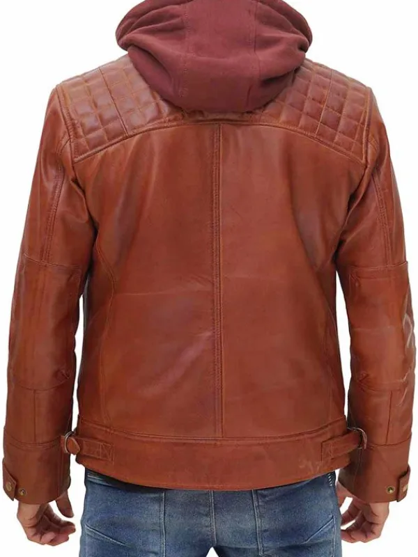 Asal Vision Brown Jackets | Leather Jackets | William Men’s Leather Jacket With Hood Brown