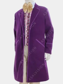Asal Vision Women Coats | Men Coats | Willy Wonka & The Chocolate Factory Gene Wilder Coat Purple
