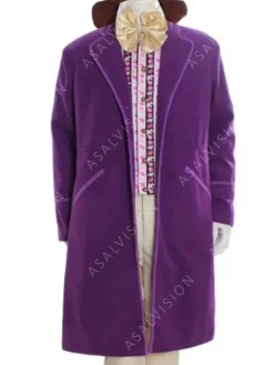 Asal Vision Women Coats | Men Coats | Willy Wonka & The Chocolate Factory Gene Wilder Coat Purple