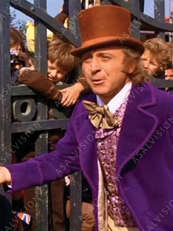 Asal Vision Women Coats | Men Coats | Willy Wonka & The Chocolate Factory Gene Wilder Coat Purple