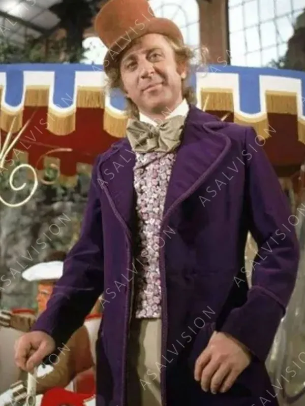 Asal Vision Women Coats | Men Coats | Willy Wonka & The Chocolate Factory Gene Wilder Coat Purple