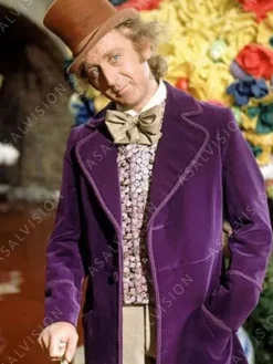 Asal Vision Women Coats | Men Coats | Willy Wonka & The Chocolate Factory Gene Wilder Coat Purple