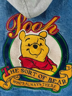 Asal Vision Denim Jackets | Winnie The Pooh Jacket Blue And Off White