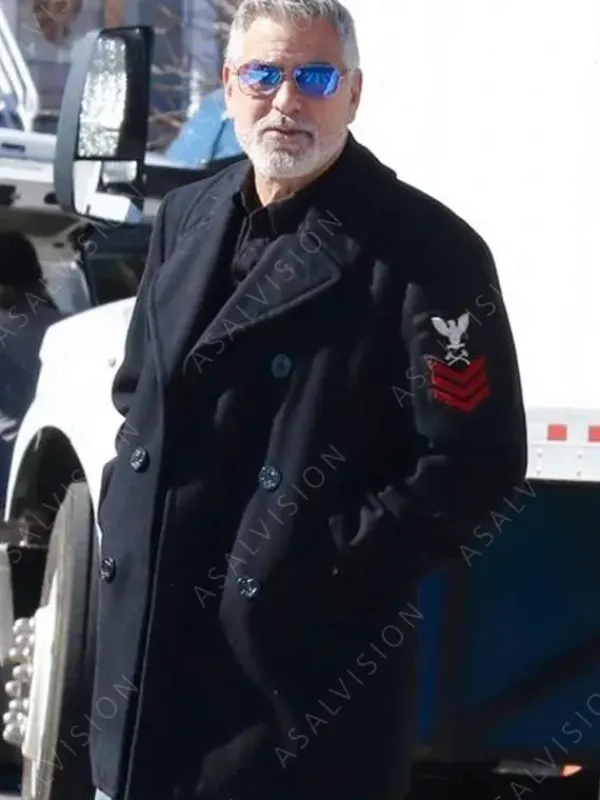Asal Vision Men Coats | Wolves 2024 George Clooney Trench Coat Black