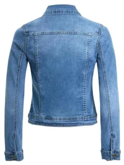 Asal Vision Denim Jackets | Women Slim Fit Buttoned Denim Jacket Blue