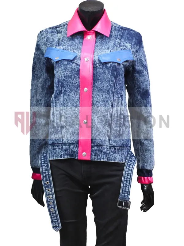 Asal Vision Denim Jackets | Women’s Angela Stranger Things Season 4 Jacket Denim Ice Blue