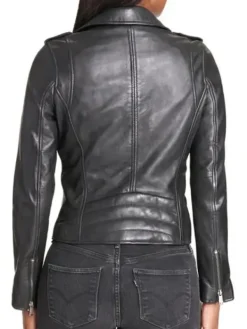 Asal Vision Black Jackets | Biker Jackets | Womens Asymmetrical Motorcycle Leather Jacket Black