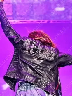Asal Vision Black Jackets | Leather Jackets | Womens Beyonce Texas Leather Studded Jacket Black