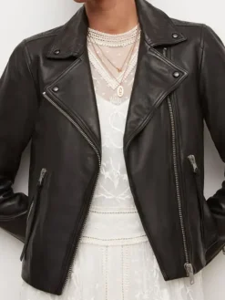Asal Vision Biker Jackets | Women’s Leather Biker Jacket Black