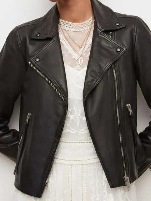 Asal Vision Biker Jackets | Women’s Leather Biker Jacket Black