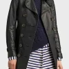 Asal Vision Leather Jackets | Leather Coats | Women’s Mid Length Leather Coat Black