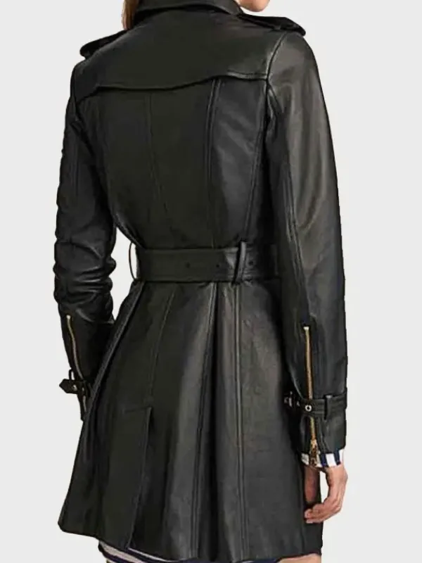Asal Vision Leather Jackets | Leather Coats | Women’s Mid Length Leather Coat Black