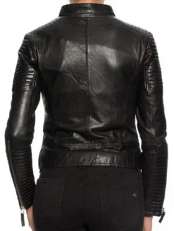 Asal Vision Black Jackets | Biker Jackets | Women’s Short Body Motorcycle Leather Jacket Black