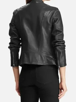 Asal Vision Biker Jackets | Women’s Slim Fit Biker Leather Jacket Black