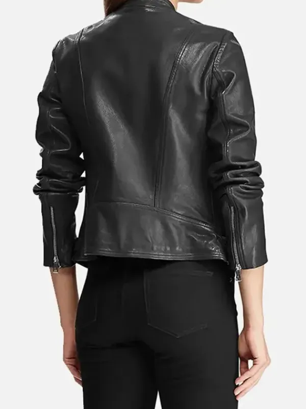 Asal Vision Biker Jackets | Women’s Slim Fit Biker Leather Jacket Black
